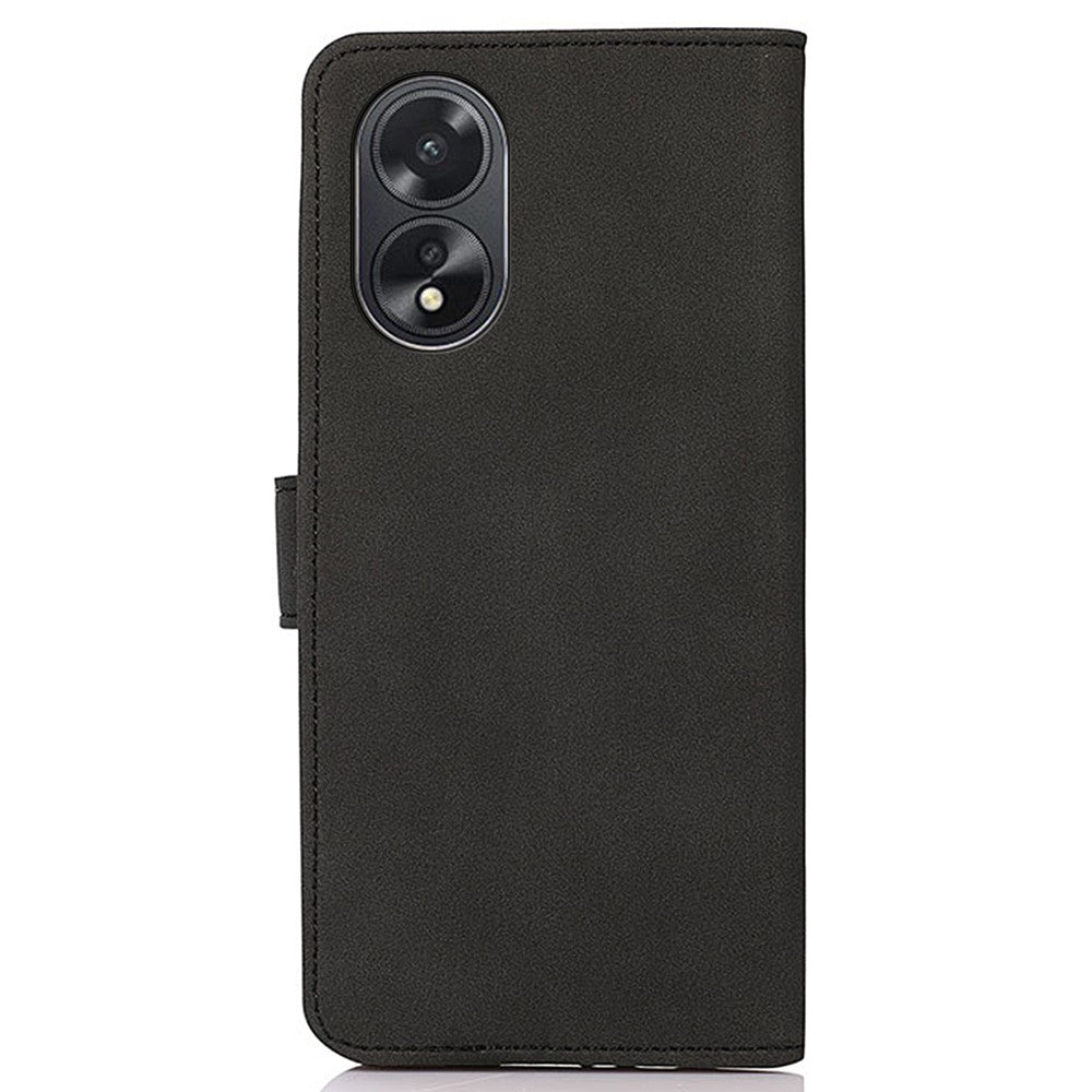KHAZNEH For Oppo A38 4G Magnetic Clasp Wallet Stand Cover Textured PU Leather Phone Case