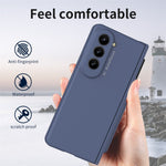 For Samsung Galaxy Z Fold5 5G PC Phone Case Anti-drop Cover with Tempered Glass Screen Film and Stylus