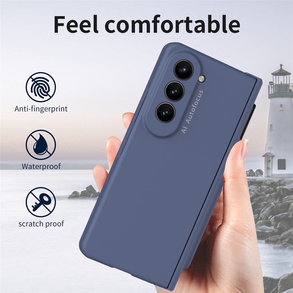 For Samsung Galaxy Z Fold5 5G PC Phone Case Anti-drop Cover with Tempered Glass Screen Film and Stylus