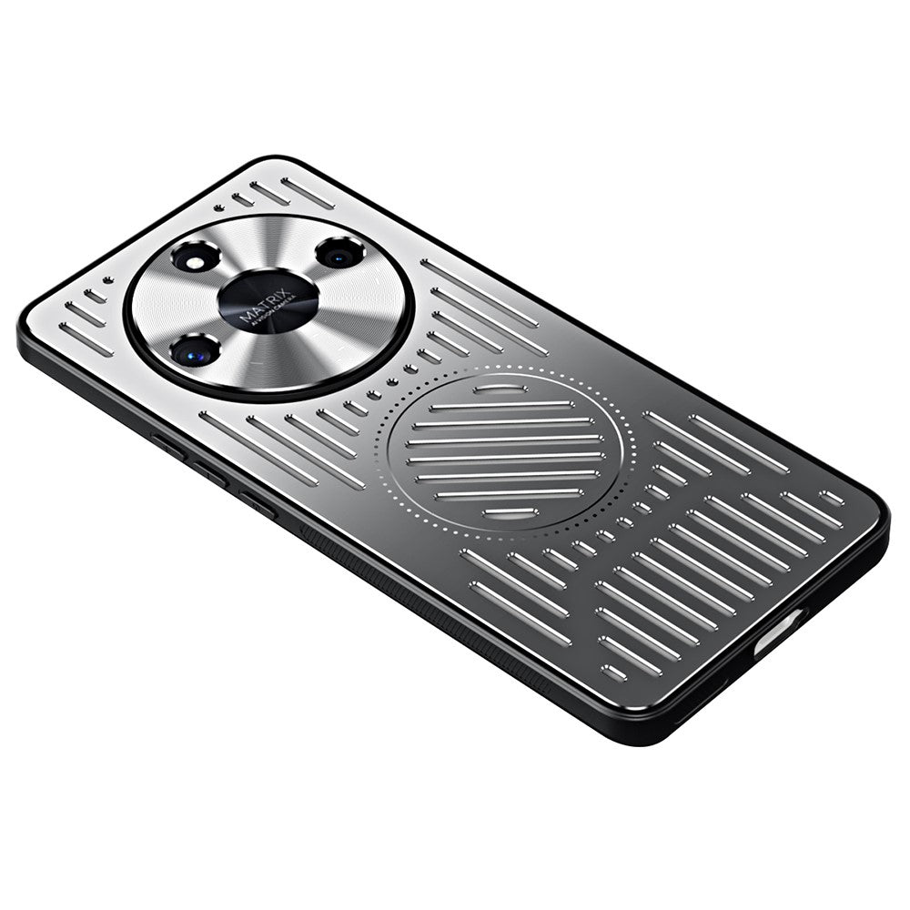 For Honor X50 Hollow Heat Dissipation Phone Back Case TPU+Aluminum Alloy Cover