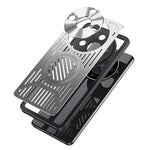 For Honor X50 Hollow Heat Dissipation Phone Back Case TPU+Aluminum Alloy Cover