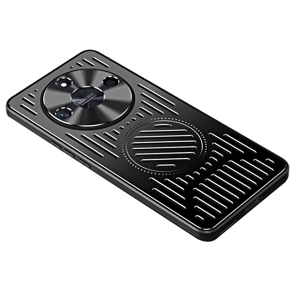 For Honor X50 Hollow Heat Dissipation Phone Back Case TPU+Aluminum Alloy Cover