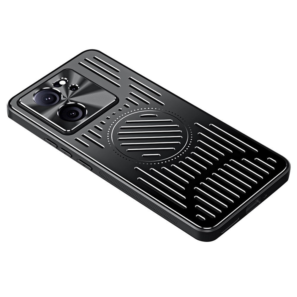 For Xiaomi Redmi K60 Ultra / 13T / 13T Pro TPU+Aluminum Alloy Hollow Heat Dissipation Phone Back Case
