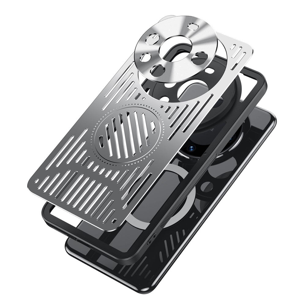 Bagskal til Huawei Mate 60 Pro, hul TPU+aluminiumlegeret mobilskal med varmeafledning