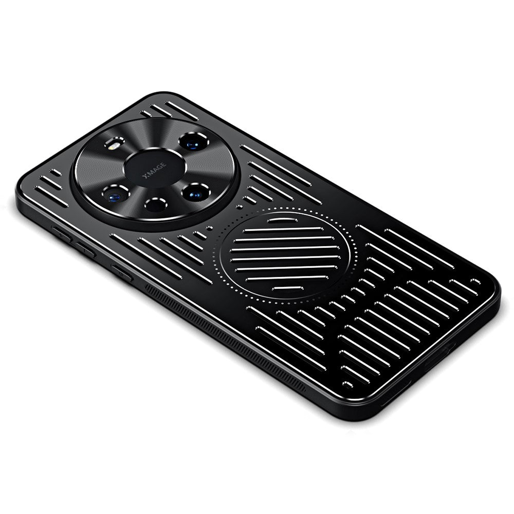 Bagskal til Huawei Mate 60 Pro, hul TPU+aluminiumlegeret mobilskal med varmeafledning