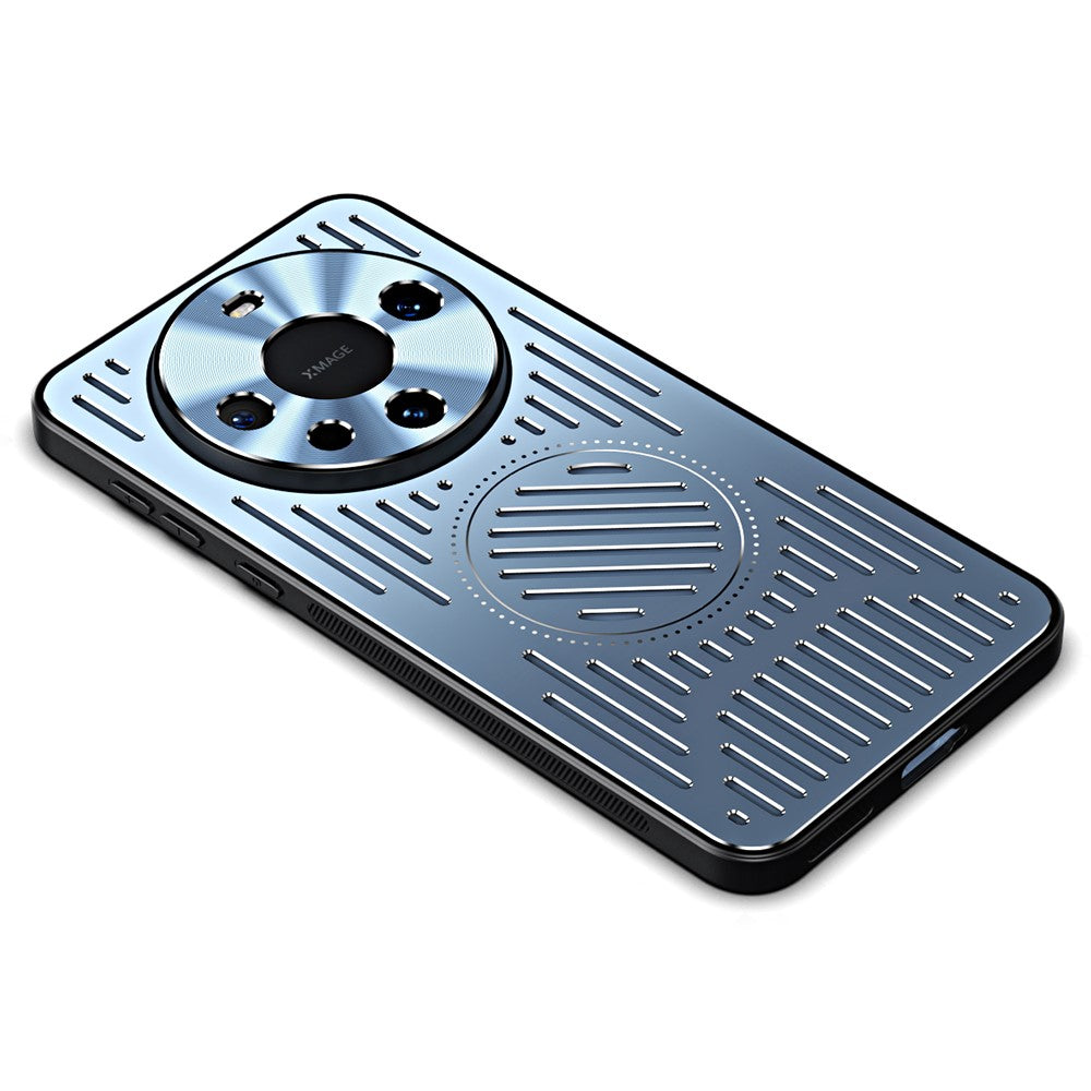 Bagskal til Huawei Mate 60 Pro, hul TPU+aluminiumlegeret mobilskal med varmeafledning