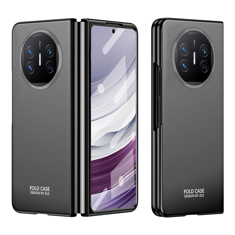 For Huawei Mate X5 Hard PC Phone Drop Protection Case Folding Phone Cover with Tempered Glass Film