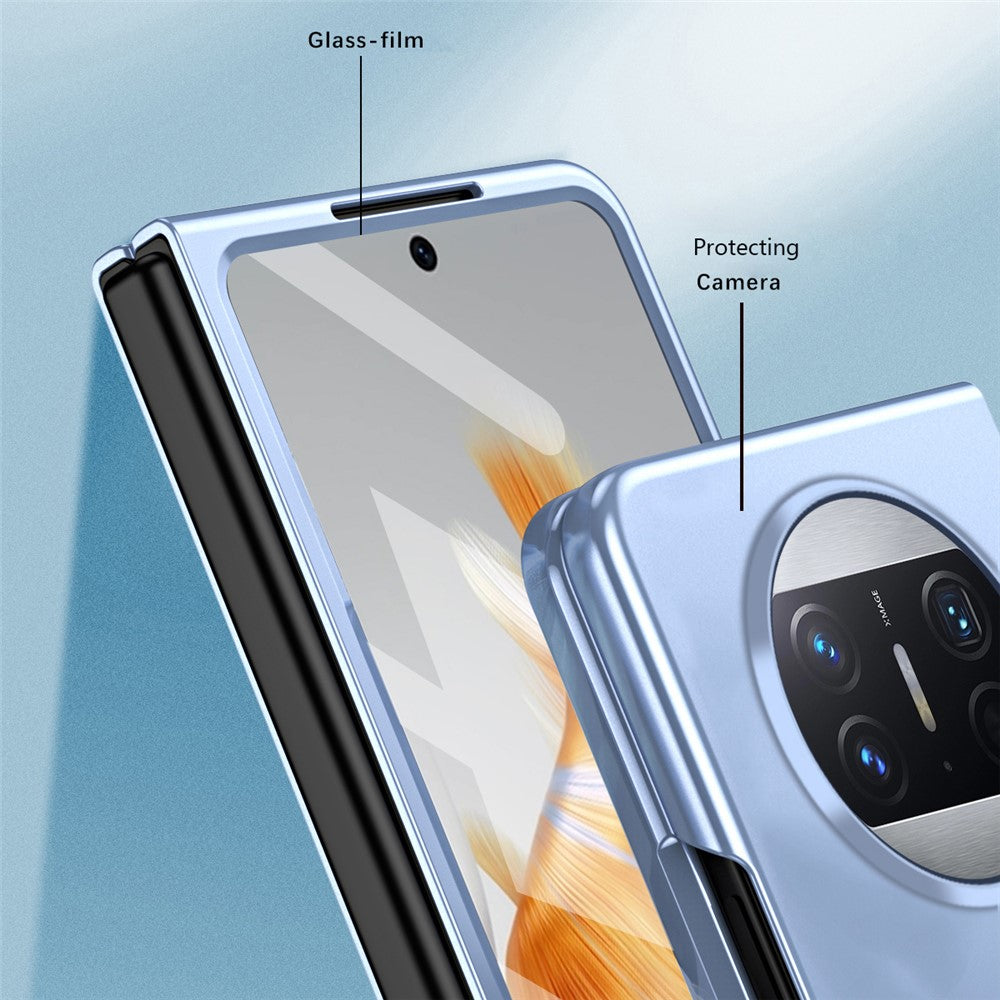 For Huawei Mate X3 5G Protective Phone Case Hard PC Anti-Scratch Cover with Tempered Glass Film