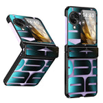 For Oppo Find N3 Flip 5G Electroplating Folding Phone Case Hard PC Phone Cover with Hinge Protection
