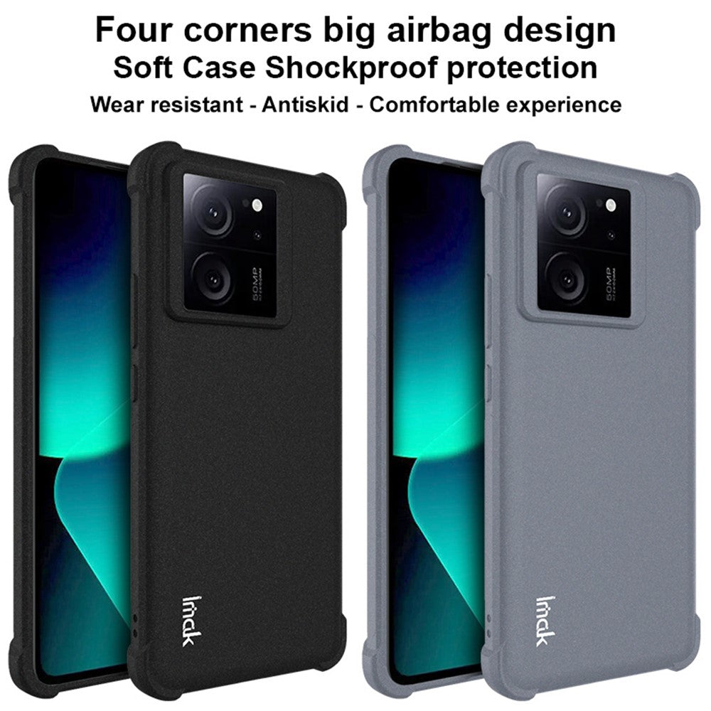 IMAK-mobilcover til Xiaomi 13T / 13T Pro, mat og støddæmpende Airbag-TPU-mobilcover