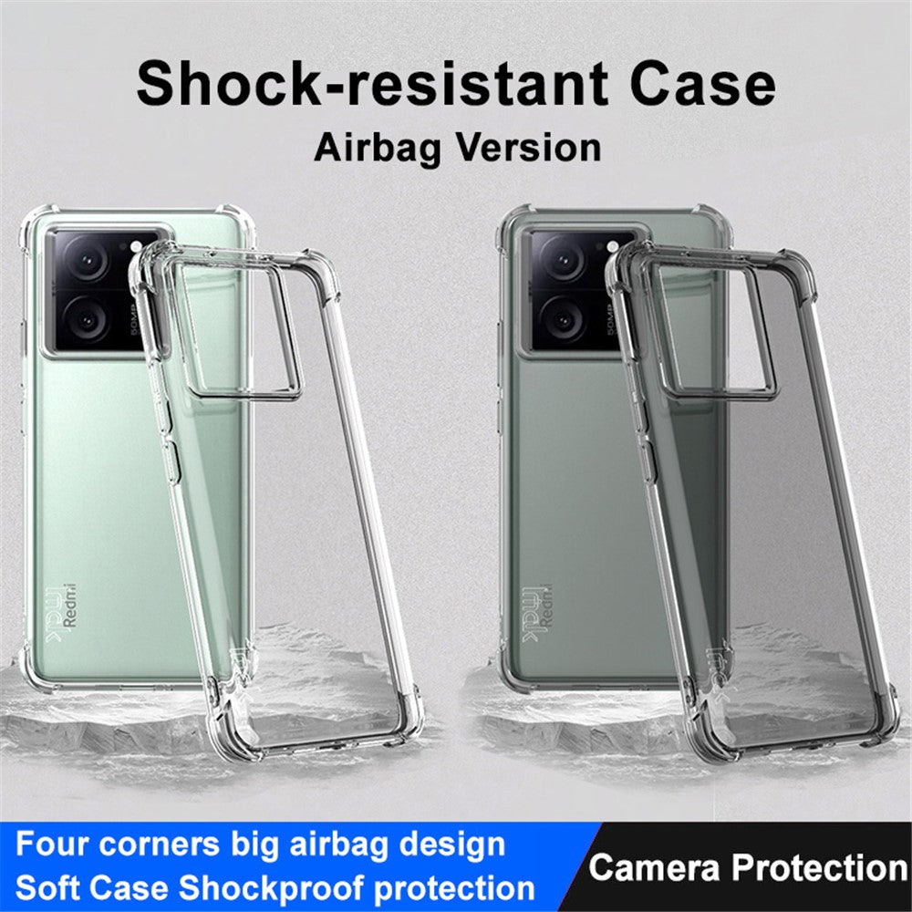 IMAK For Xiaomi 13T / 13T Pro Airbag Corner Drop Protection Phone Case Transparent TPU Cover