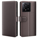 For Xiaomi 13T / 13T Pro / Redmi K60 Ultra Case Genuine Split Leather Phone Cover with Wallet Stand