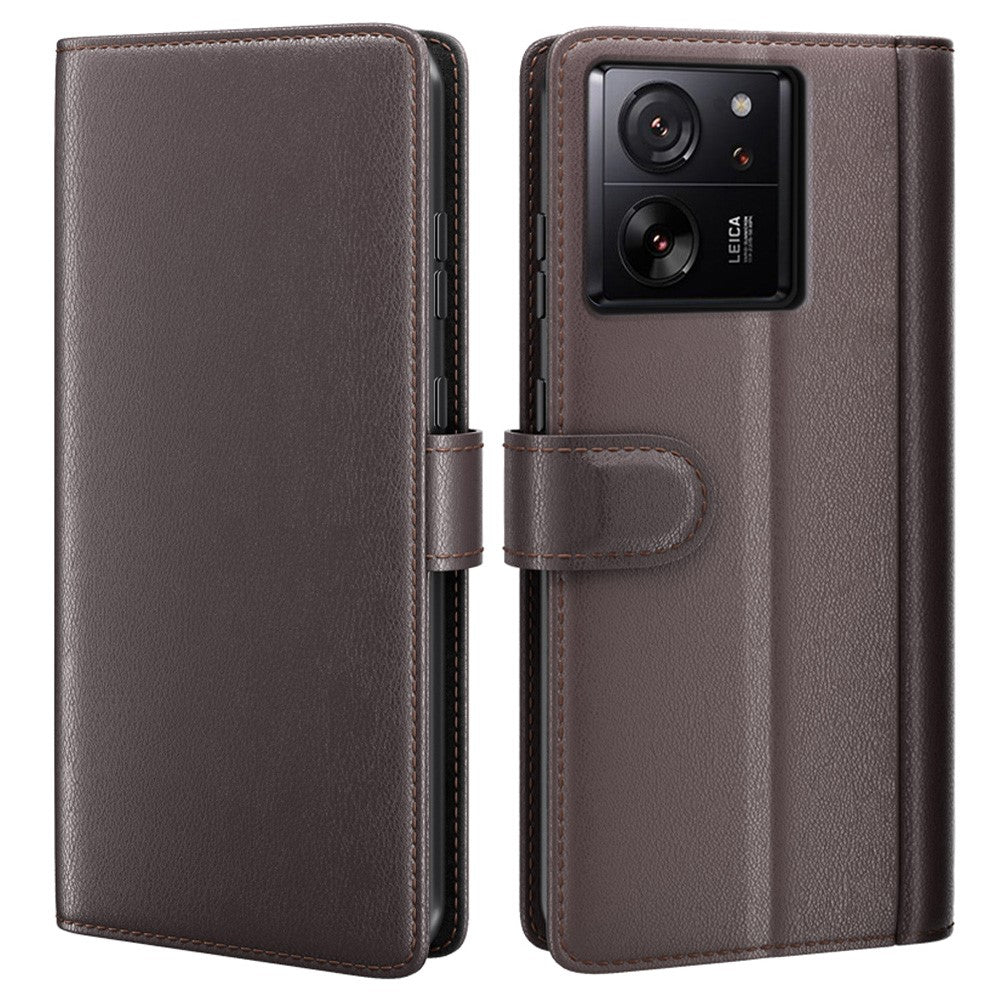 For Xiaomi 13T / 13T Pro / Redmi K60 Ultra Case Genuine Split Leather Phone Cover with Wallet Stand