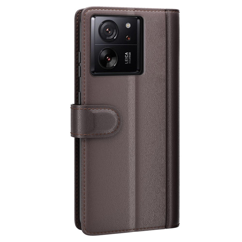 For Xiaomi 13T / 13T Pro / Redmi K60 Ultra Case Genuine Split Leather Phone Cover with Wallet Stand