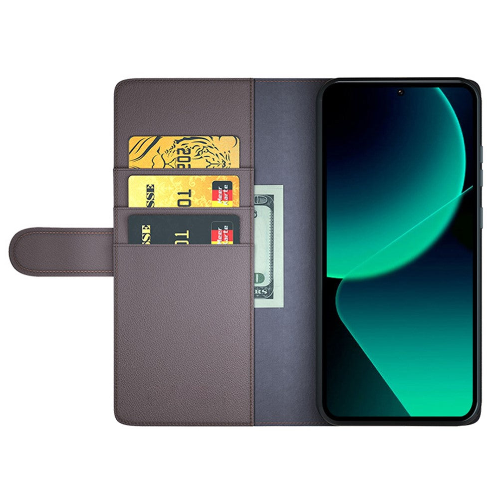 For Xiaomi 13T / 13T Pro / Redmi K60 Ultra Case Genuine Split Leather Phone Cover with Wallet Stand