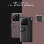 For Xiaomi 13T / 13T Pro / Redmi K60 Ultra Case Genuine Split Leather Phone Cover with Wallet Stand
