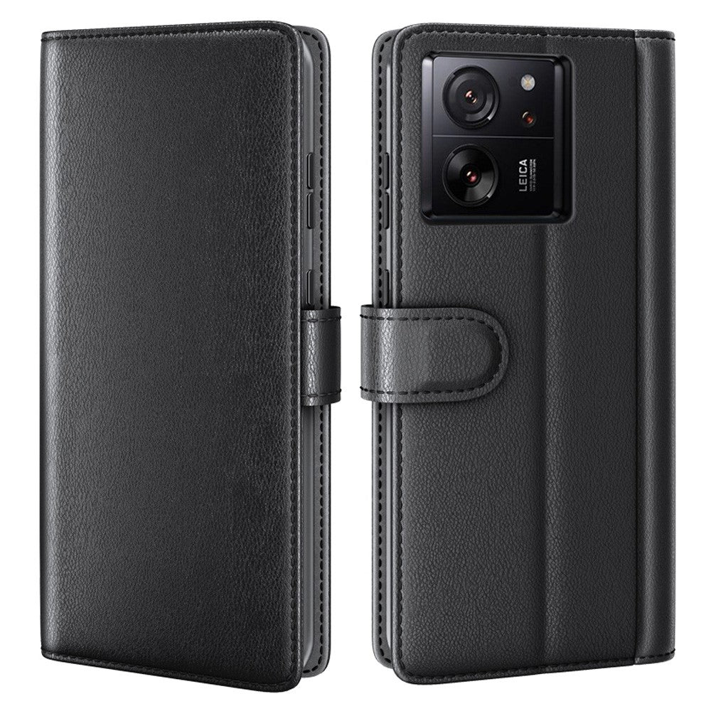 For Xiaomi 13T / 13T Pro / Redmi K60 Ultra Case Genuine Split Leather Phone Cover with Wallet Stand