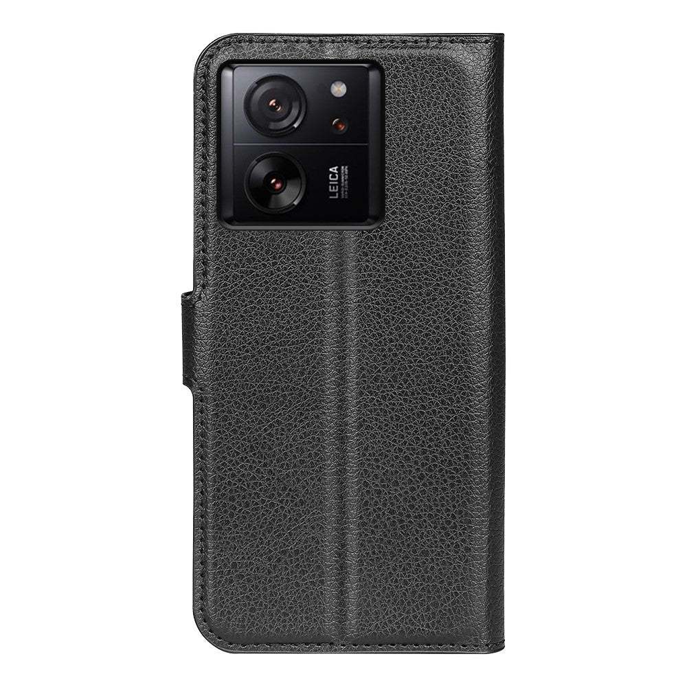For Xiaomi 13T / 13T Pro Drop Protection Litchi Texture Stand Wallet Phone Case PU Leather Cover