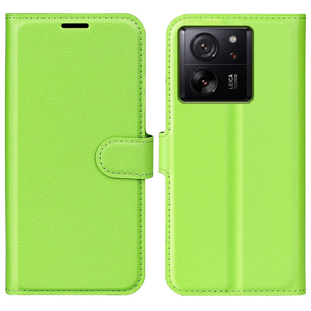 For Xiaomi 13T / 13T Pro Drop Protection Litchi Texture Stand Wallet Phone Case PU Leather Cover
