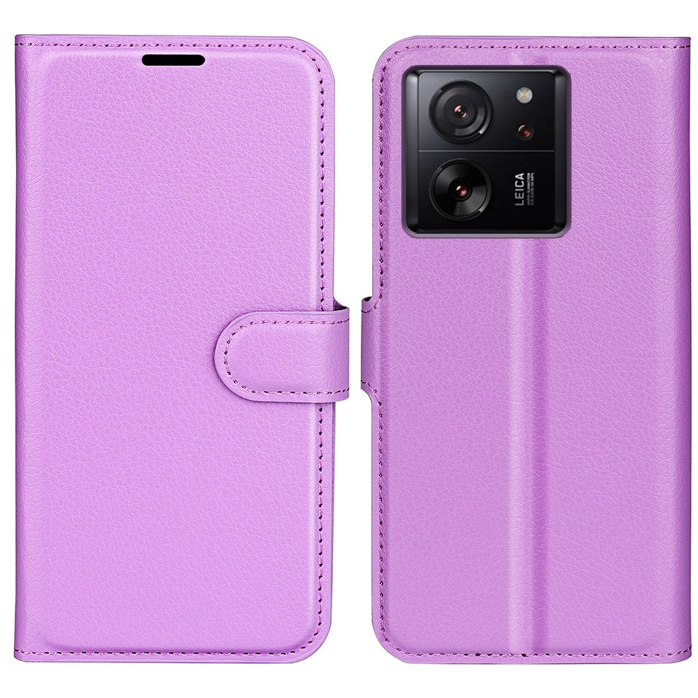 For Xiaomi 13T / 13T Pro Drop Protection Litchi Texture Stand Wallet Phone Case PU Leather Cover