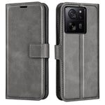 For Xiaomi 13T / 13T Pro Magnetic Closure Cover Wallet Stand PU Leather Case Calf Texture Anti-scratch Phone Shell