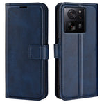 For Xiaomi 13T / 13T Pro Magnetic Closure Cover Wallet Stand PU Leather Case Calf Texture Anti-scratch Phone Shell