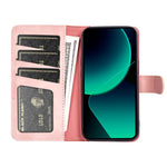 For Xiaomi 13T / 13T Pro Dual-color Splicing Phone Case PU Leather+TPU Wallet Stand Shock-absorbing Cover