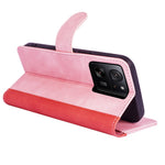 For Xiaomi 13T / 13T Pro Dual-color Splicing Phone Case PU Leather+TPU Wallet Stand Shock-absorbing Cover