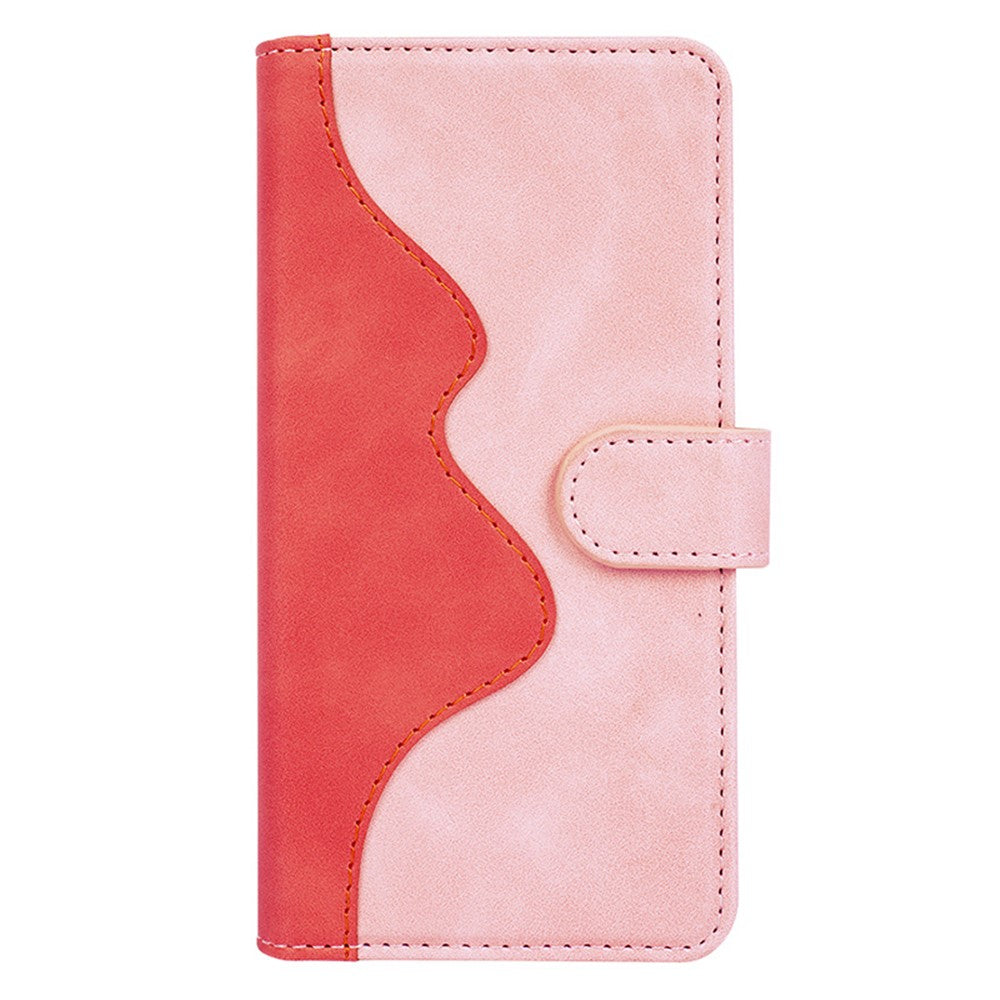 For Xiaomi 13T / 13T Pro Dual-color Splicing Phone Case PU Leather+TPU Wallet Stand Shock-absorbing Cover