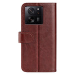 Xiaomi 13T / 13T Pro / Redmi K60 Ultra PU-läder mobilmobilskal Crazy Horse Texture Viewer Stand plånboksfodral