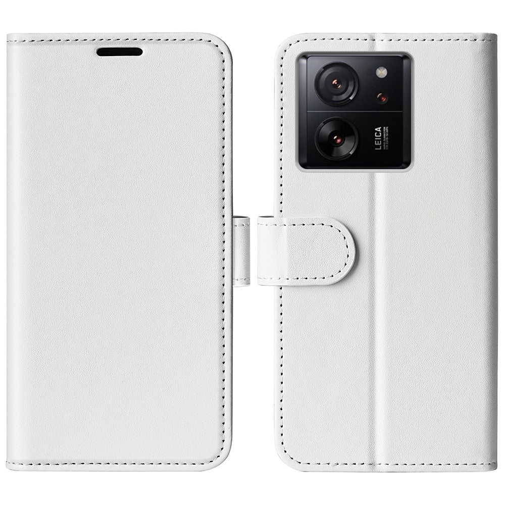 Xiaomi 13T / 13T Pro / Redmi K60 Ultra PU-läder mobilmobilskal Crazy Horse Texture Viewer Stand plånboksfodral