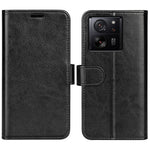 Xiaomi 13T / 13T Pro / Redmi K60 Ultra PU-läder mobilmobilskal Crazy Horse Texture Viewer Stand plånboksfodral