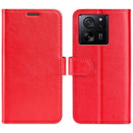 Xiaomi 13T / 13T Pro / Redmi K60 Ultra PU-läder mobilmobilskal Crazy Horse Texture Viewer Stand plånboksfodral
