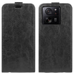For Xiaomi 13T / 13T Pro / Redmi K60 Ultra Vertical Flip Card Holder Phone Shell Crazy Horse Texture Cover Leather Case