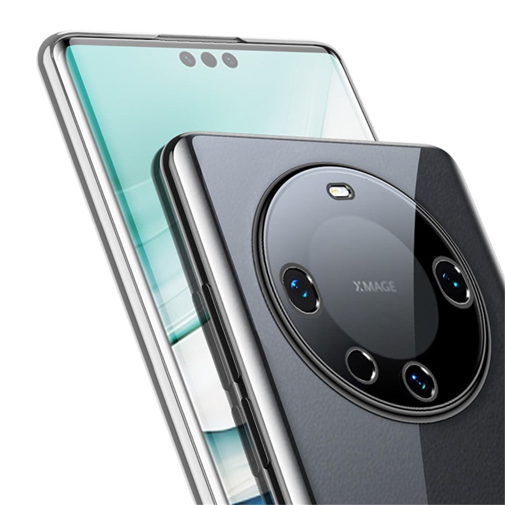 SULADA For Huawei Mate 60 Pro / Mate 60 Pro+ TPU Phone Case Electroplating Straight Edge Clear Back Cover