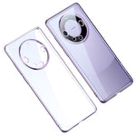 SULADA For Huawei Mate 60 Pro / Mate 60 Pro+ TPU Phone Case Electroplating Straight Edge Clear Back Cover