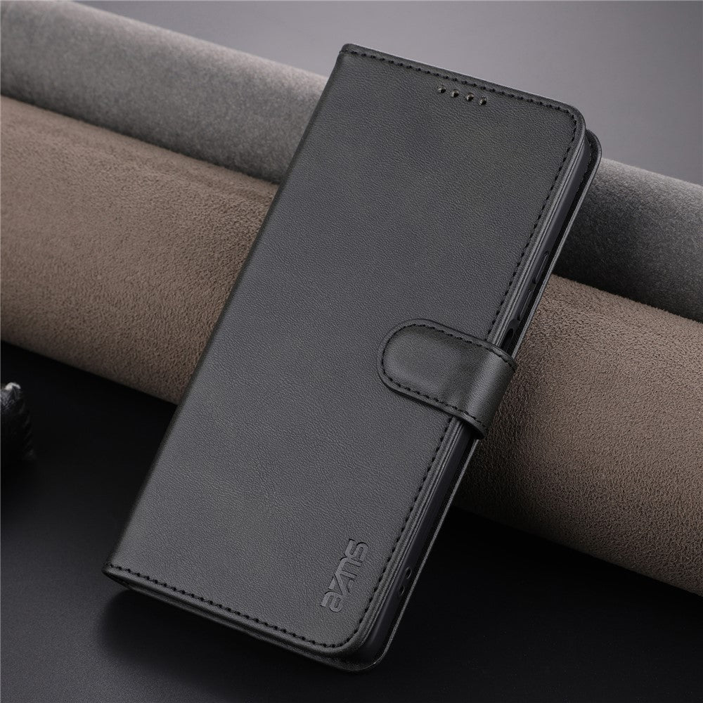 AZNS För Xiaomi Redmi Note 12 Turbo / Poco F5 5G Läderfodral med fallskydd, fällbart stativ, plånboksfodral