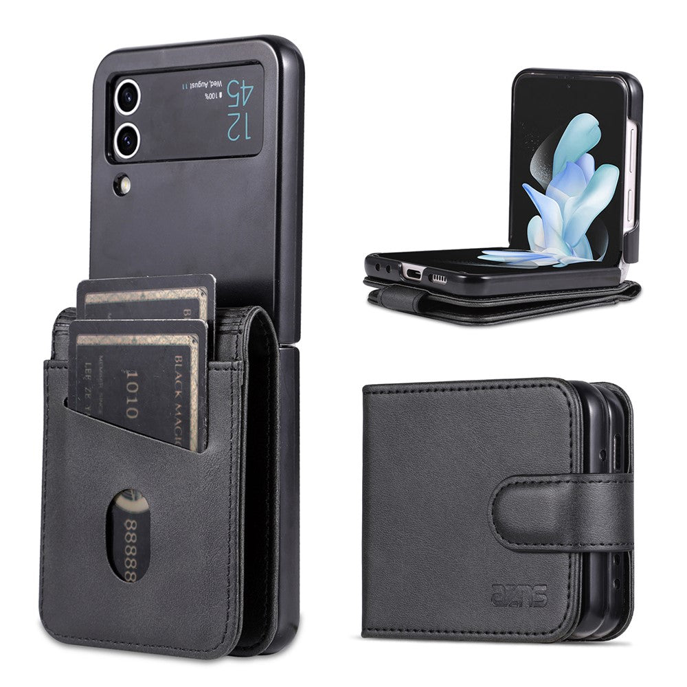 AZNS For Samsung Galaxy Z Flip4 5G Case PU Leather Card Holder Phone Cover