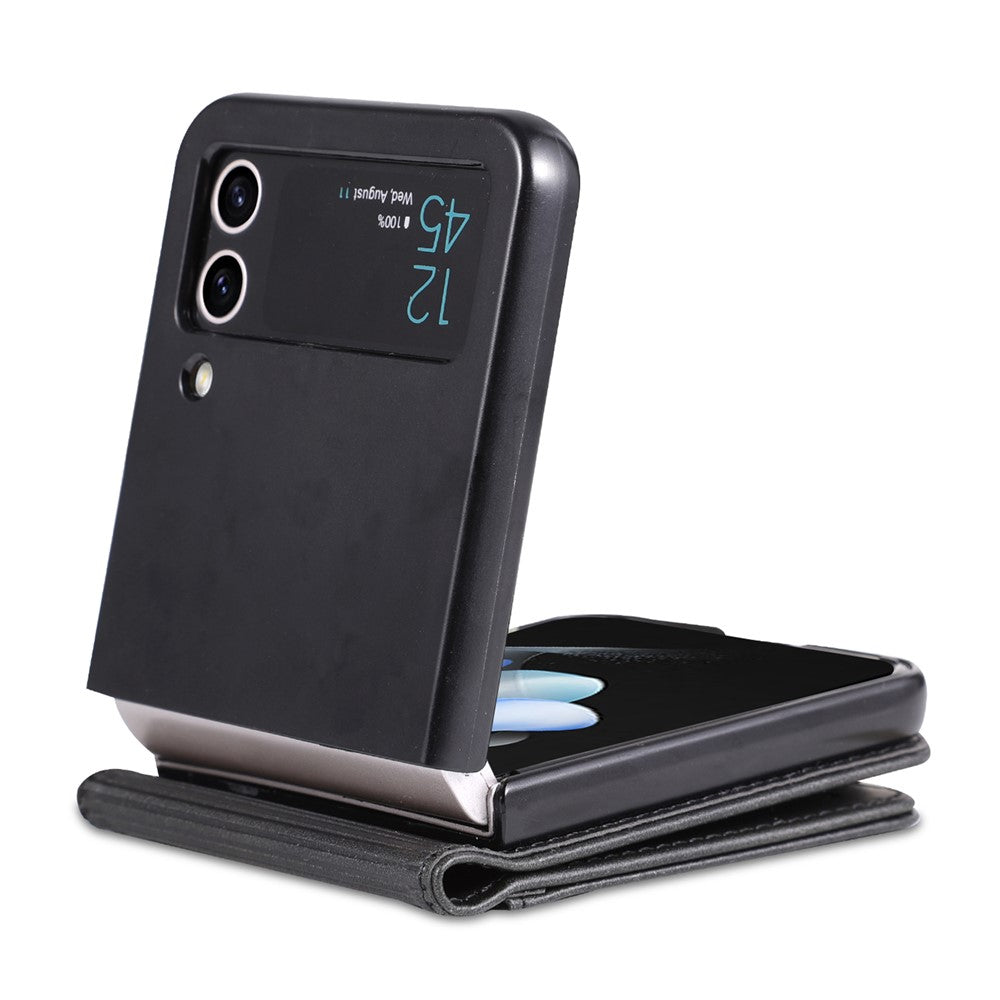 AZNS For Samsung Galaxy Z Flip4 5G Case PU Leather Card Holder Phone Cover