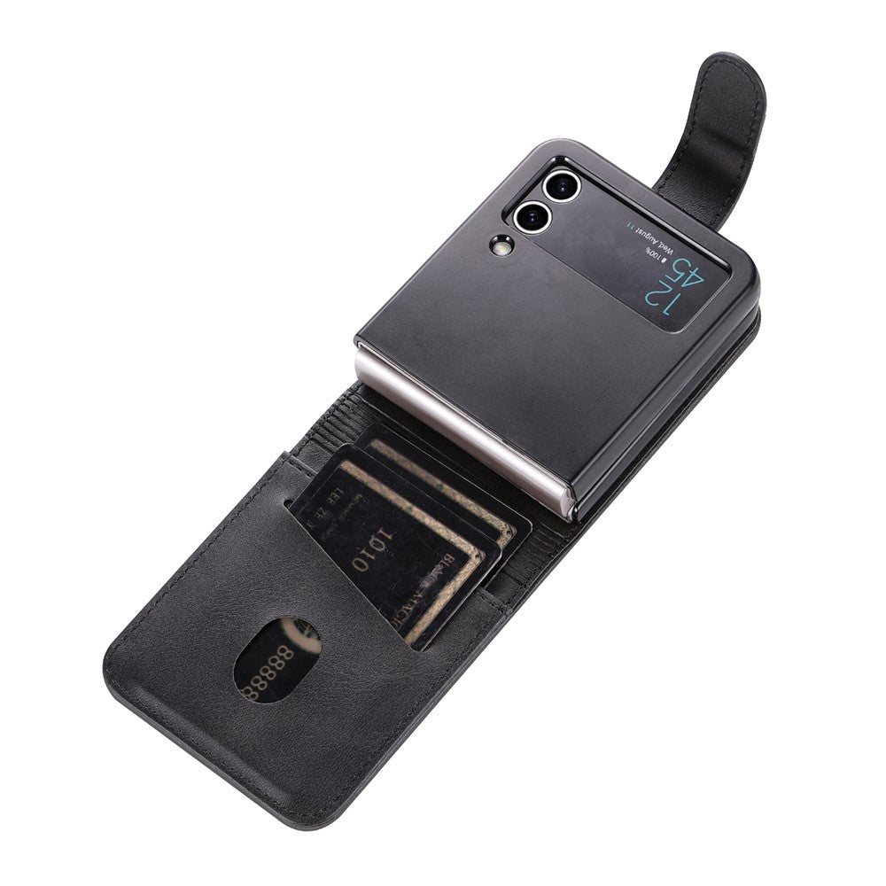 AZNS For Samsung Galaxy Z Flip4 5G Case PU Leather Card Holder Phone Cover