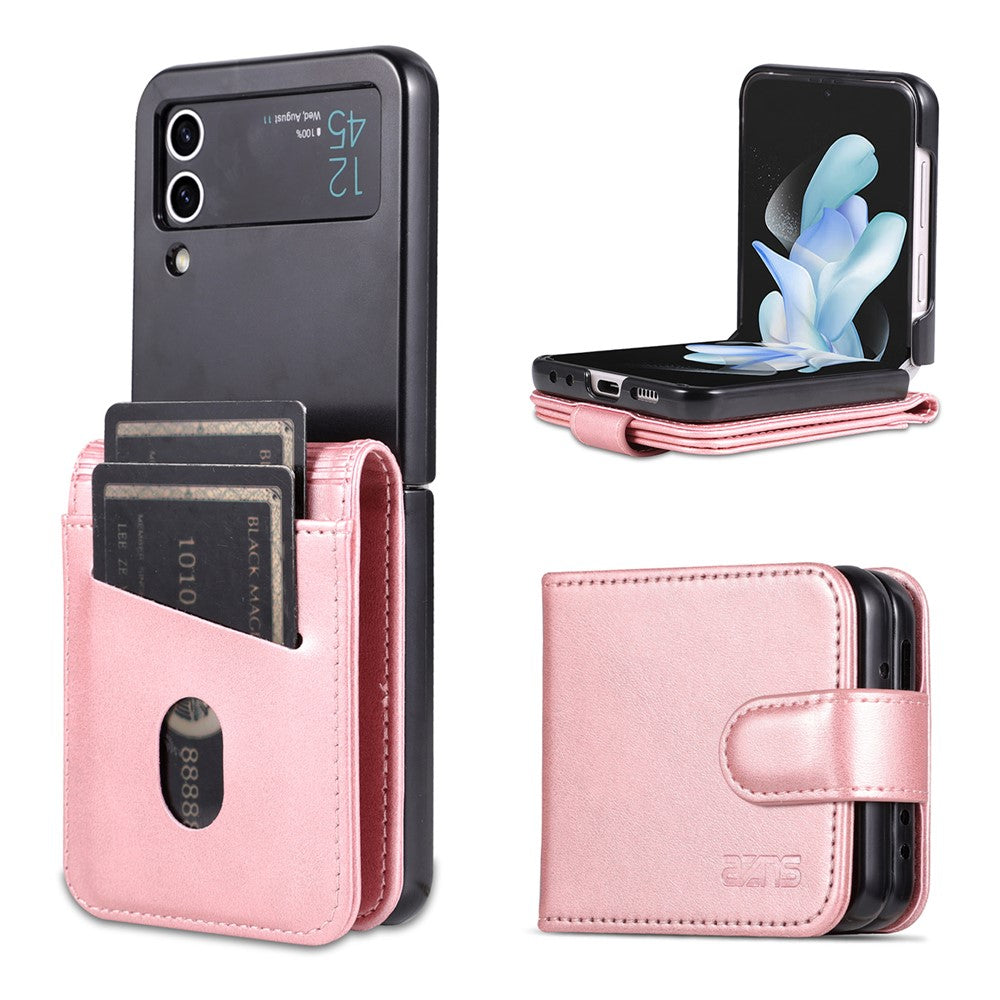 AZNS For Samsung Galaxy Z Flip4 5G Case PU Leather Card Holder Phone Cover