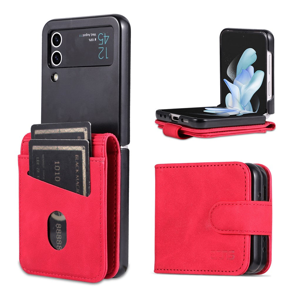 AZNS For Samsung Galaxy Z Flip4 5G Case PU Leather Card Holder Phone Cover