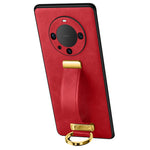 SULADA Fashion Series for Huawei Mate 60 Pro / 60 Pro+ Retractable Strap Kickstand Cover Leather+PC+TPU Phone Case
