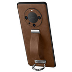 SULADA Fashion Series for Huawei Mate 60 Pro / 60 Pro+ Retractable Strap Kickstand Cover Leather+PC+TPU Phone Case