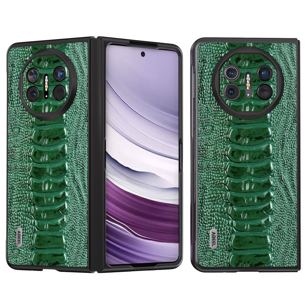 ABEEL Skal För Huawei Mate X5 Krokodilstruktur Äkta Koläder+TPU+PC mobilskal