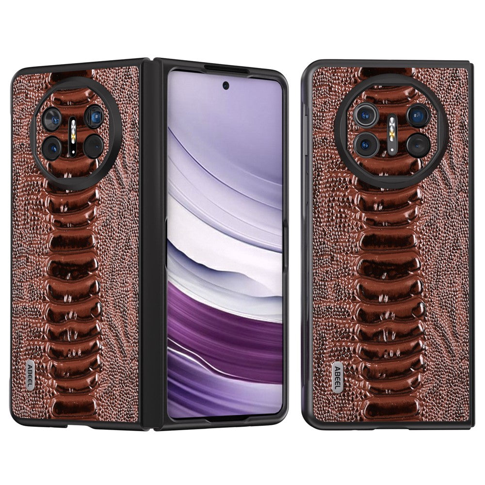 ABEEL Skal För Huawei Mate X5 Krokodilstruktur Äkta Koläder+TPU+PC mobilskal