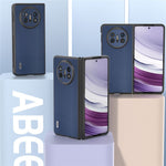 ABEEL For Huawei Mate X5 Case Genuine Cow Leather+TPU+PC Nappa Texture Phone Cover