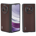 ABEEL For Huawei Mate X5 Case Genuine Cow Leather+TPU+PC Nappa Texture Phone Cover