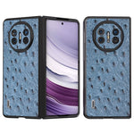 ABEEL For Huawei Mate X5 Case Genuine Cow Leather+TPU+PC Ostrich Texture Folding Phone Cover