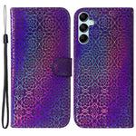 For Samsung Galaxy M34 5G / F34 5G Dazzling Flower Pattern PU Leather Wallet Stand Cover Phone Case